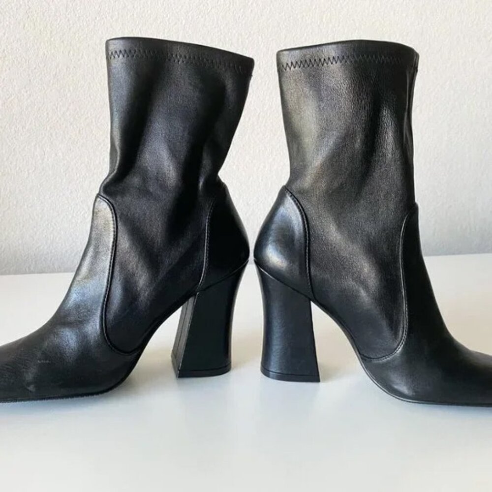 Nwot Stuart Weitzman Curveblock 100 Stretch Leath… - image 6